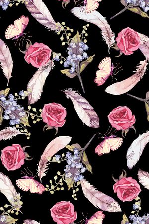 羽毛印花华亿平台图片