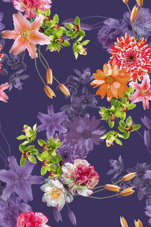 玉兰花印花华亿平台图片