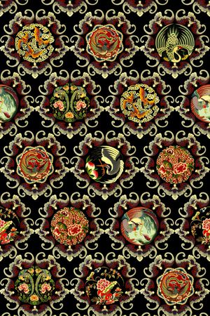 卷草印花华亿平台图片