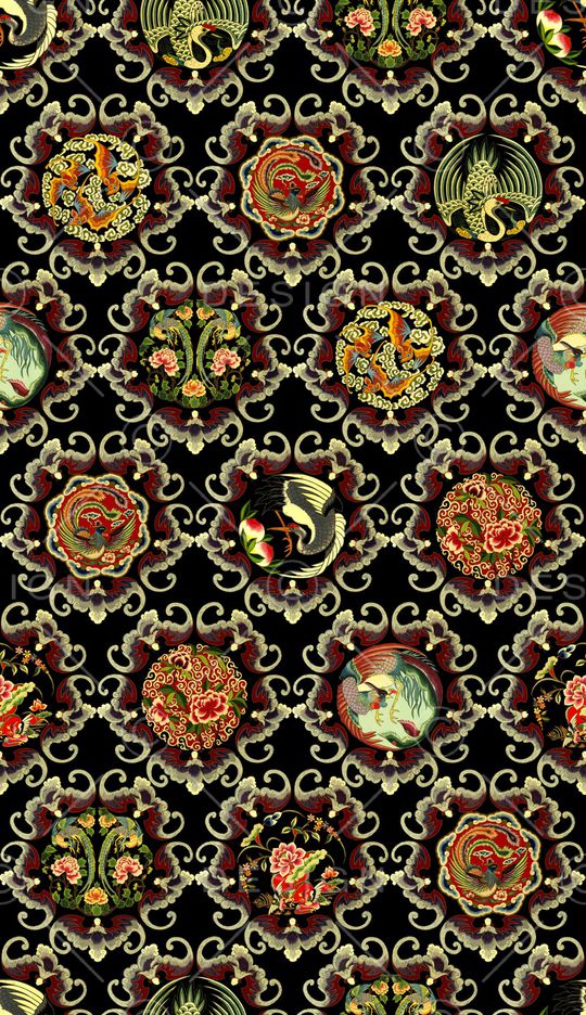 卷草印花华亿平台图片