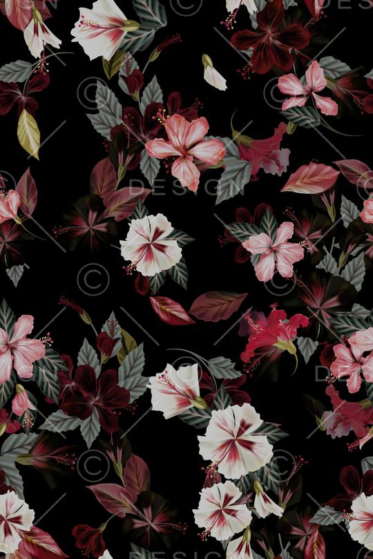 花卉印花华亿平台图片