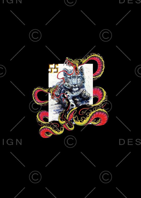 蛇印花华亿平台图片