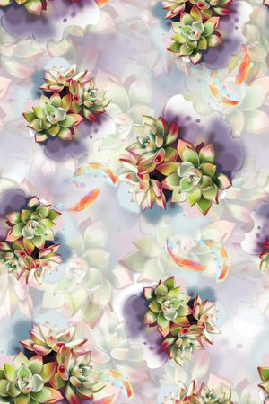 花卉印花华亿平台图片