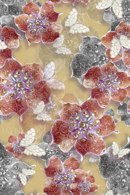 花卉印花华亿平台图片