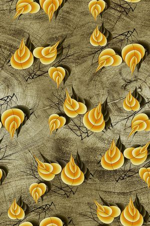 树枝印花华亿平台图片