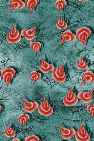 树枝印花华亿平台图片