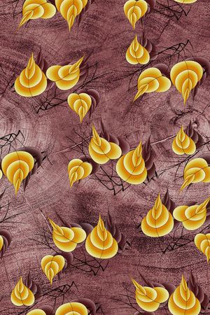 树枝印花华亿平台图片