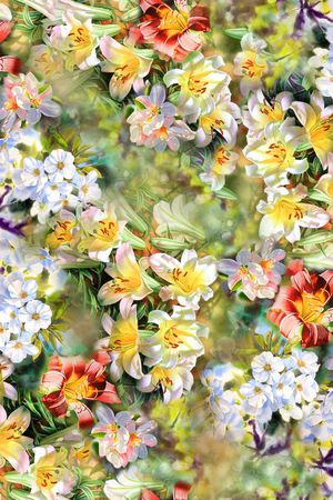 花卉印花华亿平台图片