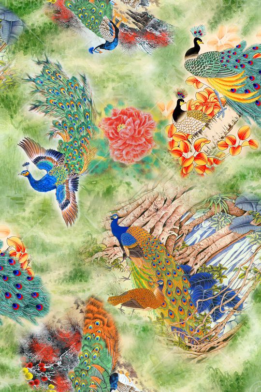 花卉印花华亿平台图片