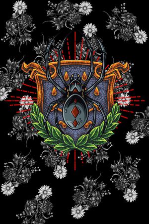 蜘蛛印花华亿平台图片