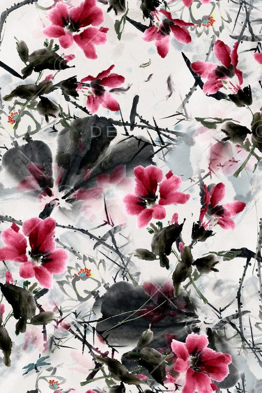 花卉印花华亿平台图片