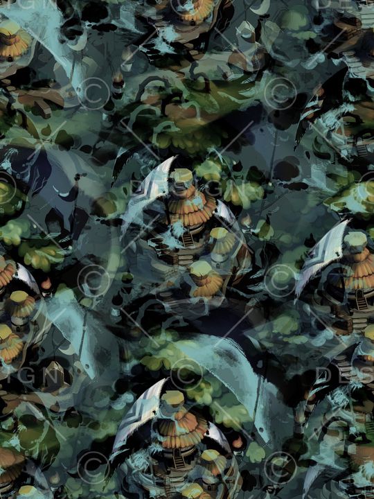 抽象男装印花华亿平台图片