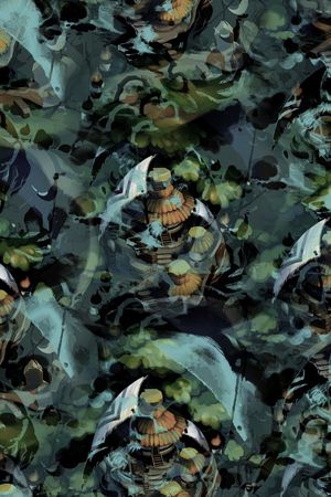 抽象男装印花华亿平台图片