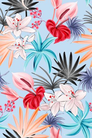 绿植树叶印花华亿平台图片