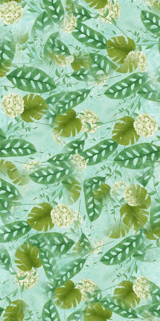 水彩花卉印花华亿平台图片