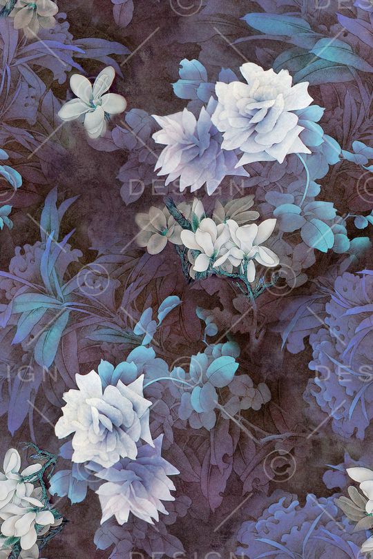 牡丹印花华亿平台图片