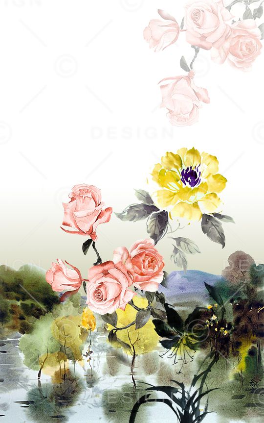 花卉印花华亿平台图片