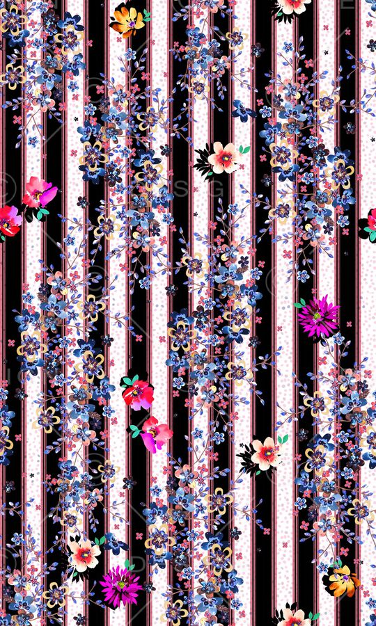 抽象花卉印花华亿平台图片