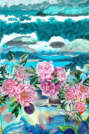 风景定位印花华亿平台图片