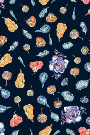 黑底花卉印花华亿平台图片