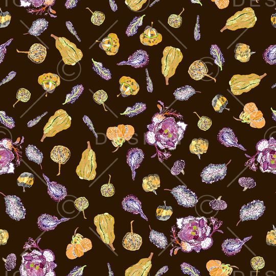 黑底花卉印花华亿平台图片