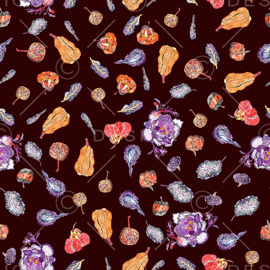 黑底花卉印花华亿平台图片