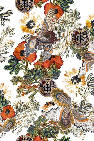 蝴蝶印花华亿平台图片