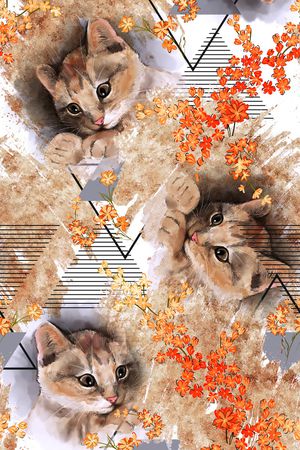 动物花卉印花华亿平台图片