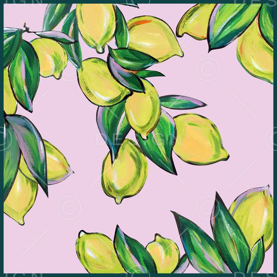 水果方巾印花华亿平台图片