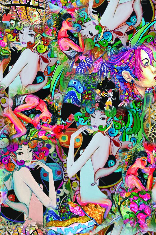 抽象印花华亿平台图片