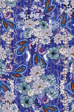 抽象花卉印花华亿平台图片