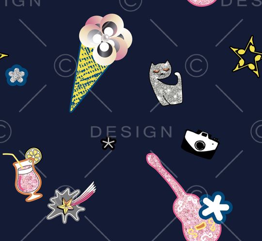 冰激凌印花华亿平台图片