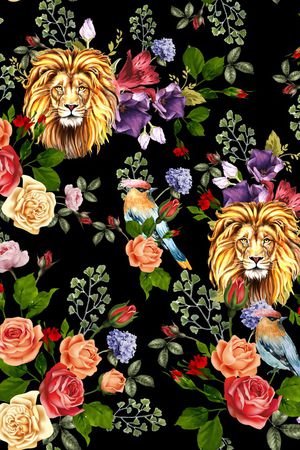 动物花卉印花华亿平台图片