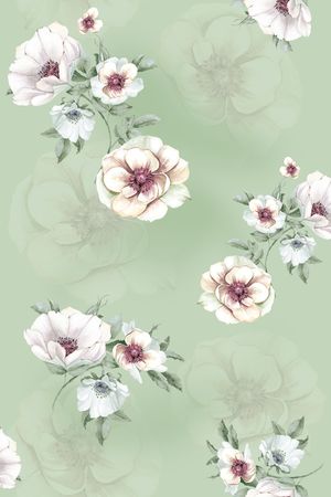 手绘花卉印花华亿平台图片