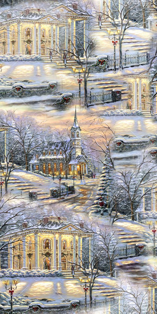 手绘风景印花华亿平台图片