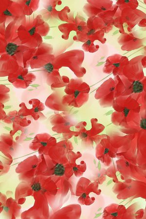 水彩花卉印花华亿平台图片