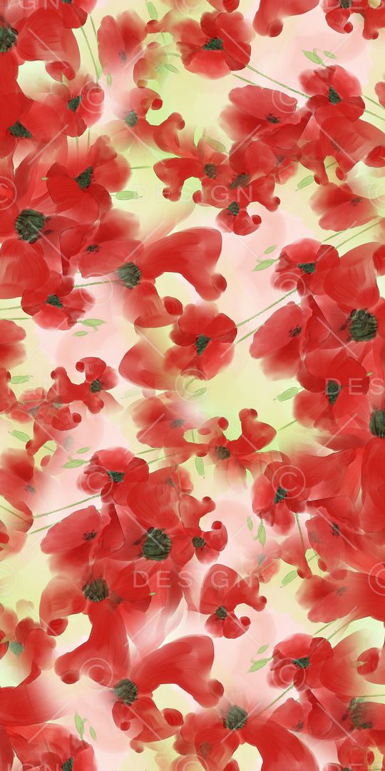 水彩花卉印花华亿平台图片