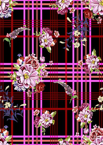 格子印花华亿平台图片