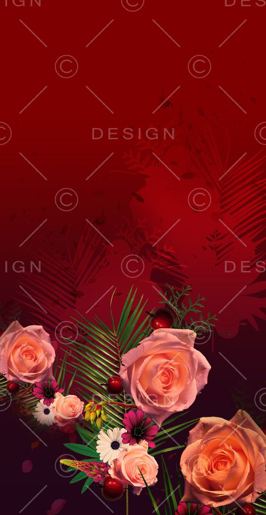 月季花印花华亿平台图片