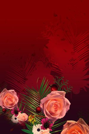 月季花印花华亿平台图片