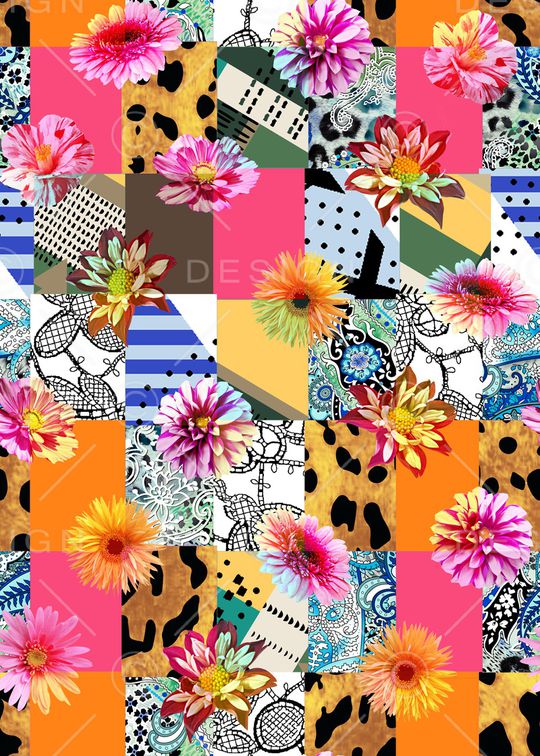 花卉印花华亿平台图片