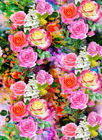 混合拼接印花华亿平台图片