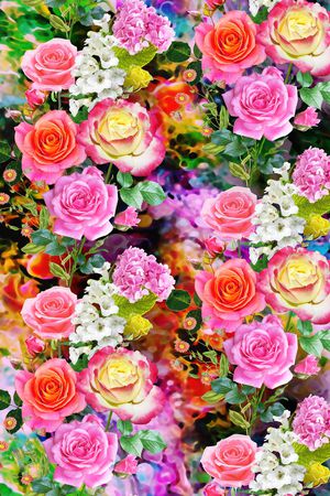 混合拼接印花华亿平台图片