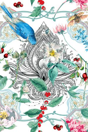 曼陀罗印花华亿平台图片