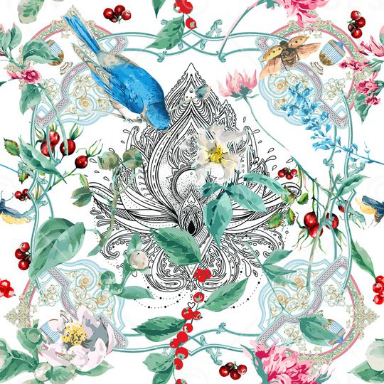 曼陀罗印花华亿平台图片