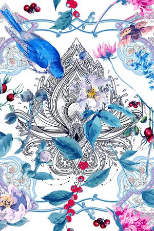 曼陀罗印花华亿平台图片