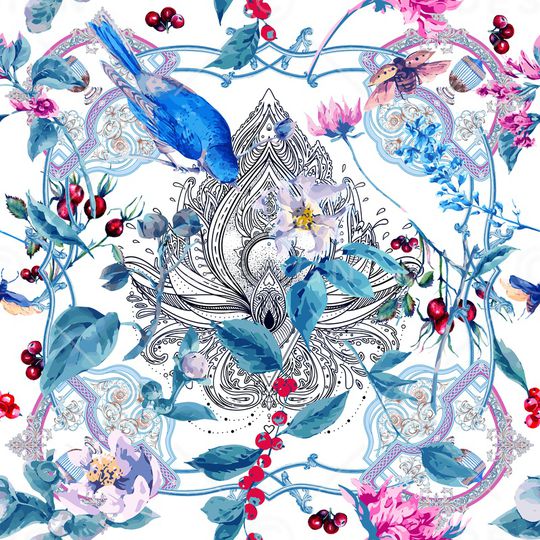 曼陀罗印花华亿平台图片