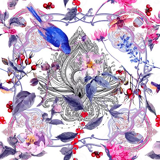 曼陀罗印花华亿平台图片