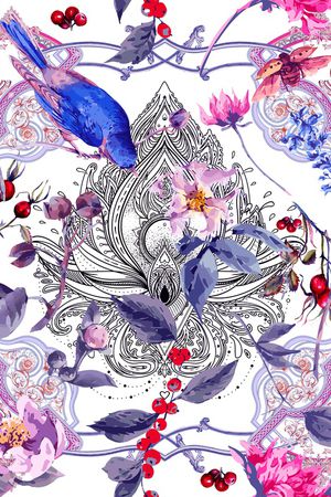 曼陀罗印花华亿平台图片