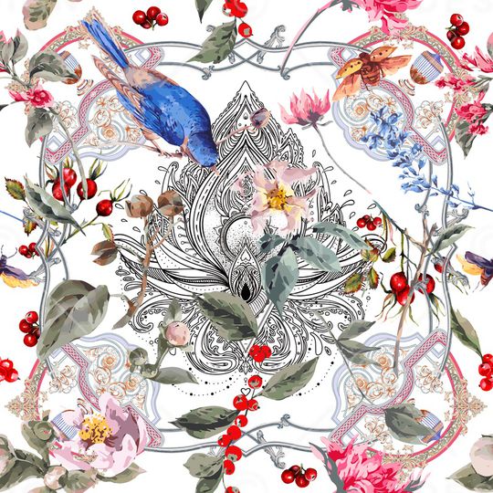 曼陀罗印花华亿平台图片